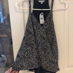 Vici black/white racerback tank